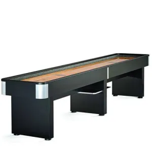 12' Delray Shuffleboard Table - Matte Black