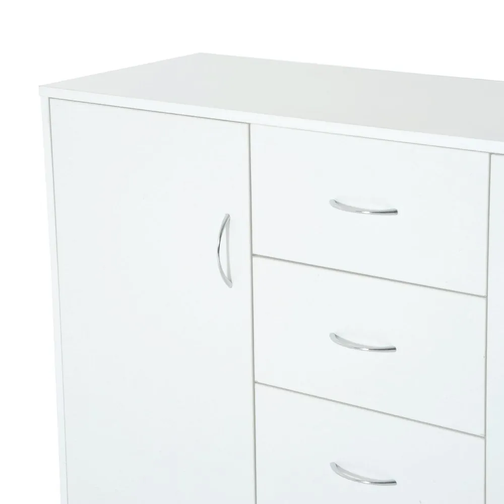 120Wx40Dx90H cm Drawer Cabinet-White