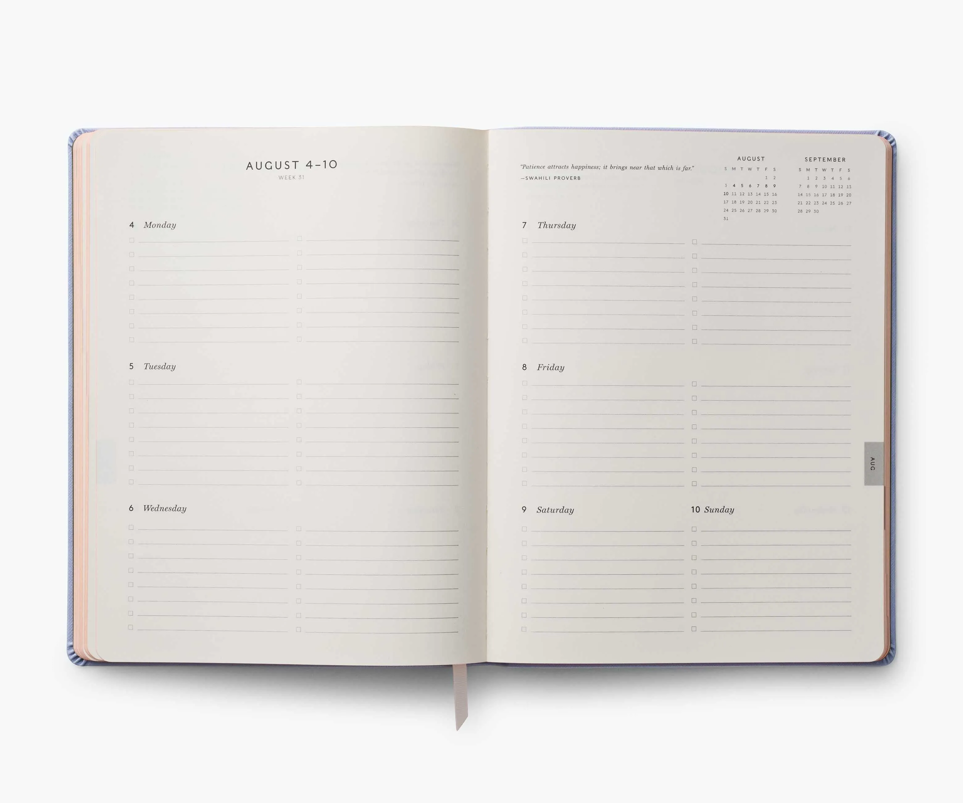 2025 12-Month Bookbound Planner - English Rose