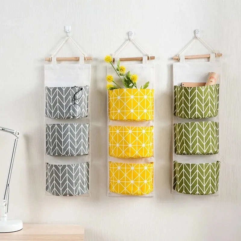 3 Grids Wall Hanging Storage Organizer