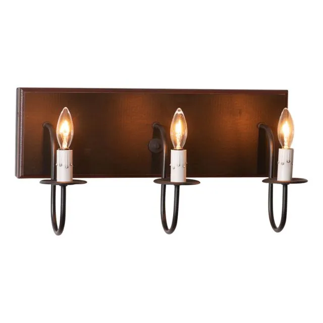 3-Light Vanity Light in Rustic Black