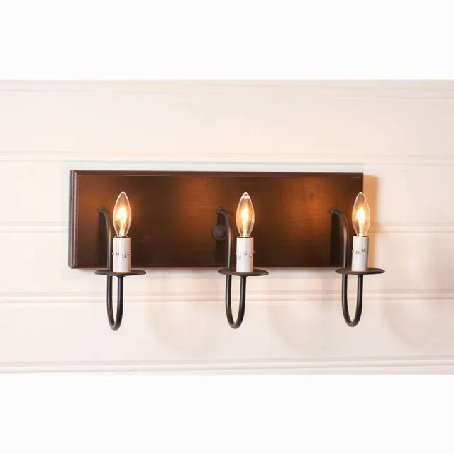 3-Light Vanity Light in Rustic Black