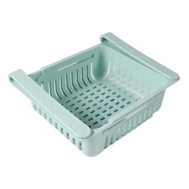 3 Pcs Adjustable and Stretchable Refrigerator Organizer Drawer Basket Refrigerator Storage Box