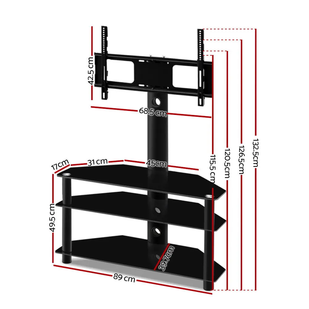 3-Tier Swivel TV Stand 32"-60" VESA Storage - Artiss