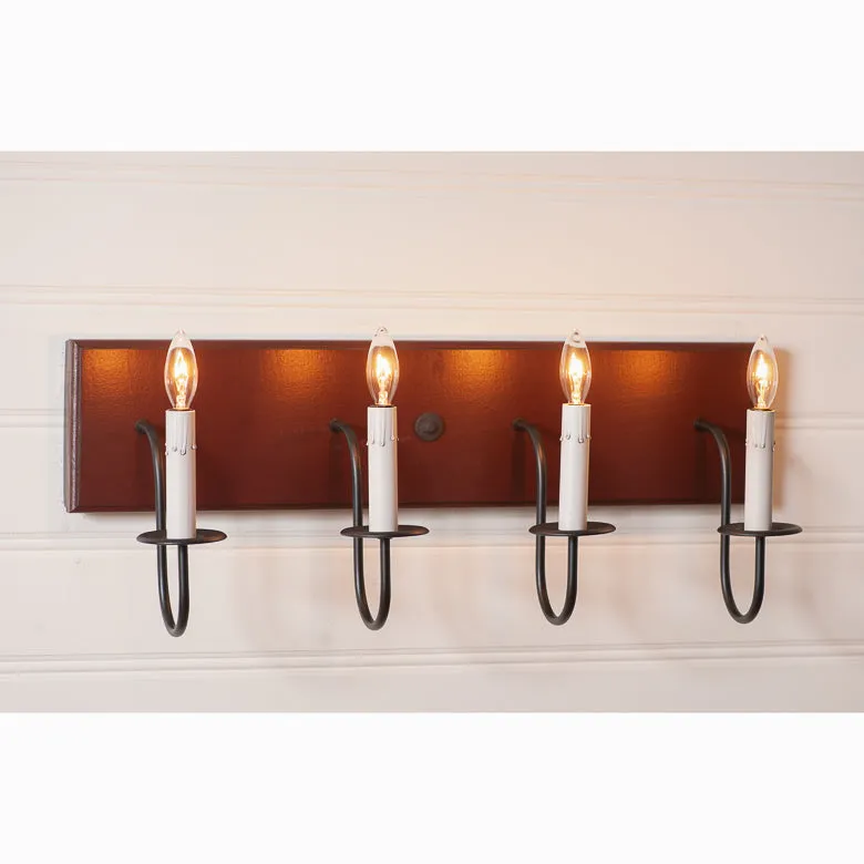 4-Light Vanity Light in Rustic Red