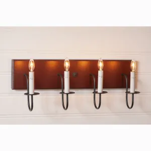 4-Light Vanity Light in Rustic Red