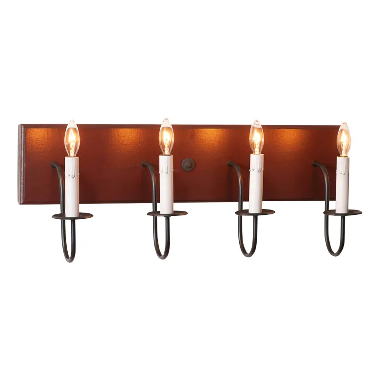 4-Light Vanity Light in Rustic Red