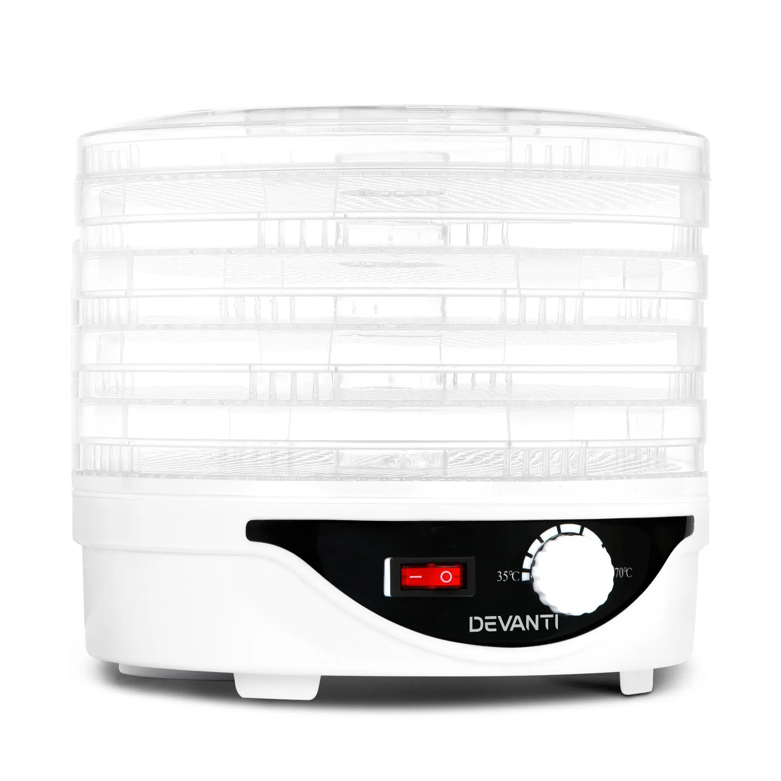 5-Tray Adjustable Food Dehydrator with 360° Heat, Devanti