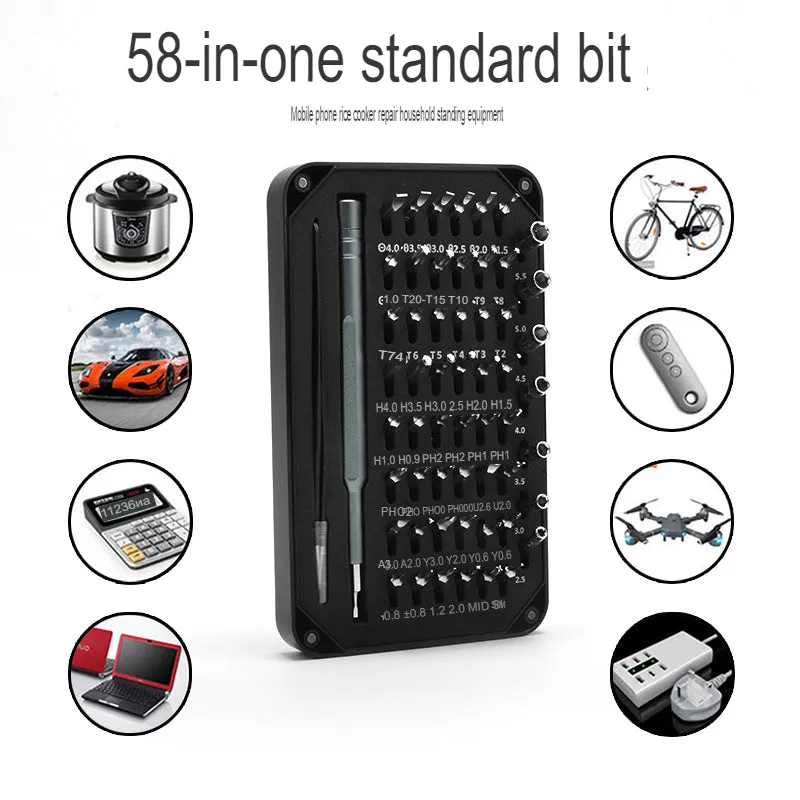 58-in-1 precision screwdriver portable hardware set mobile phone repair and disassembly tool