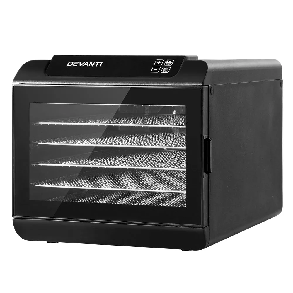 6-Tray Digital Food Dehydrator w/ LCD, Stainless Steel – Devanti