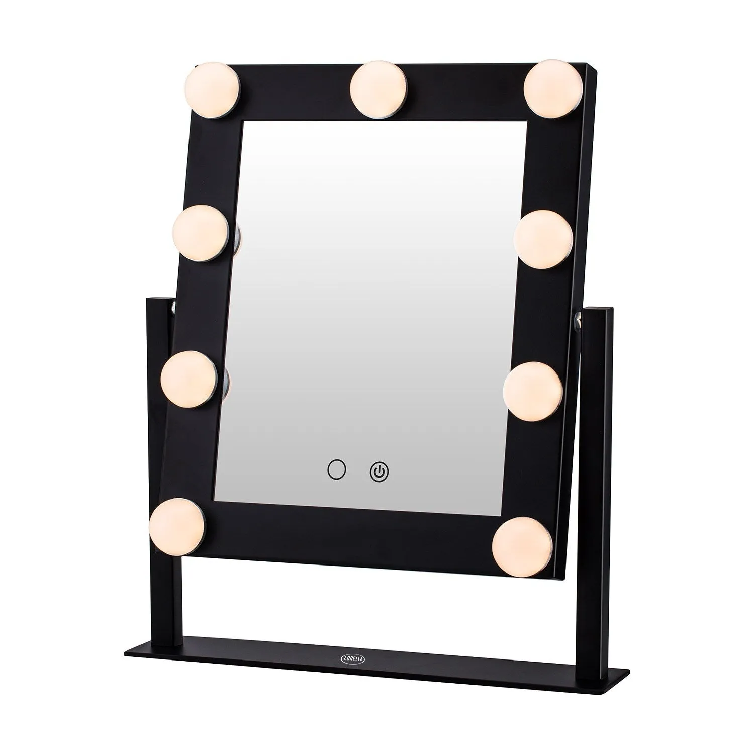 9 Bulb Vanity Mirror - Jet Black