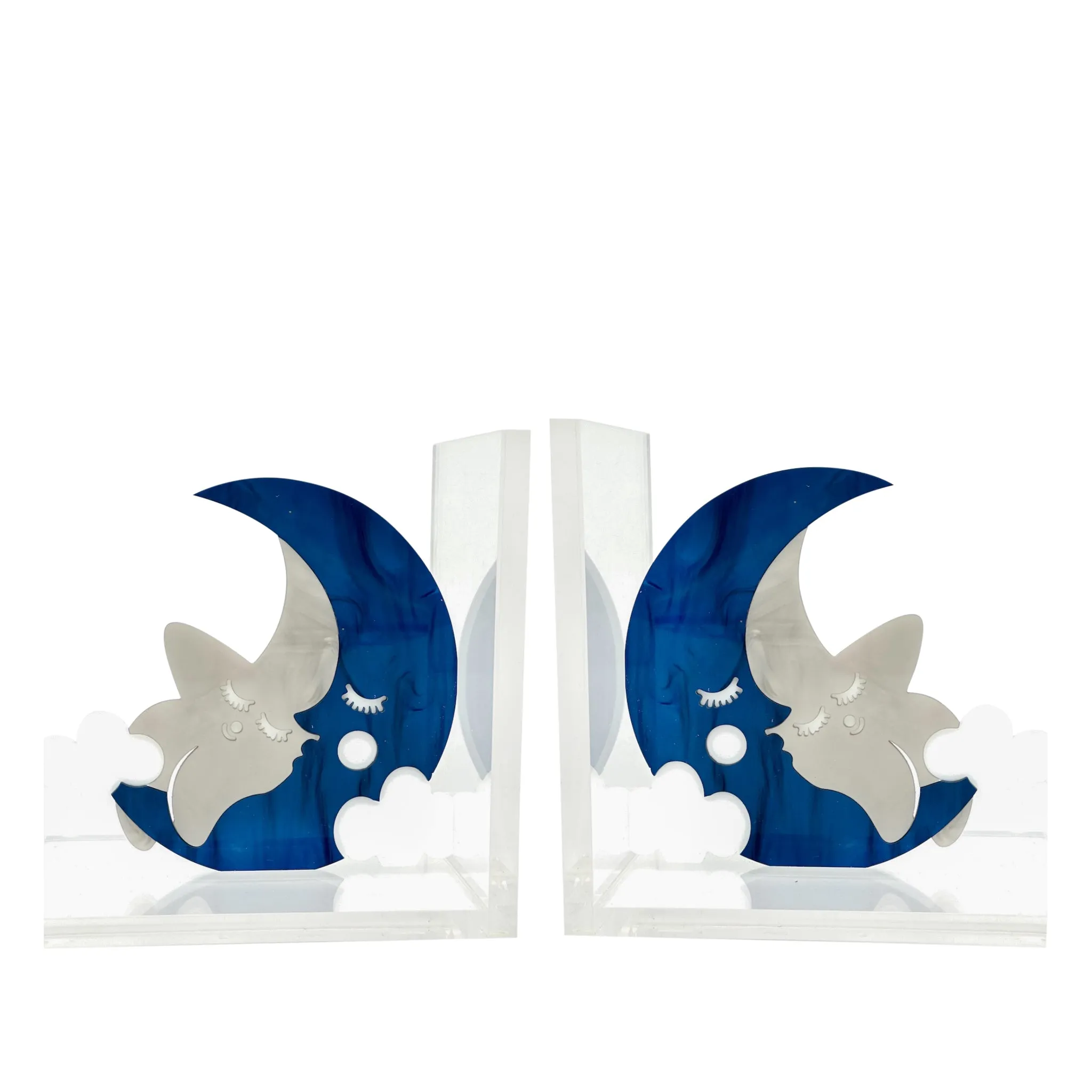 Acrylic Moon & Star Bookend