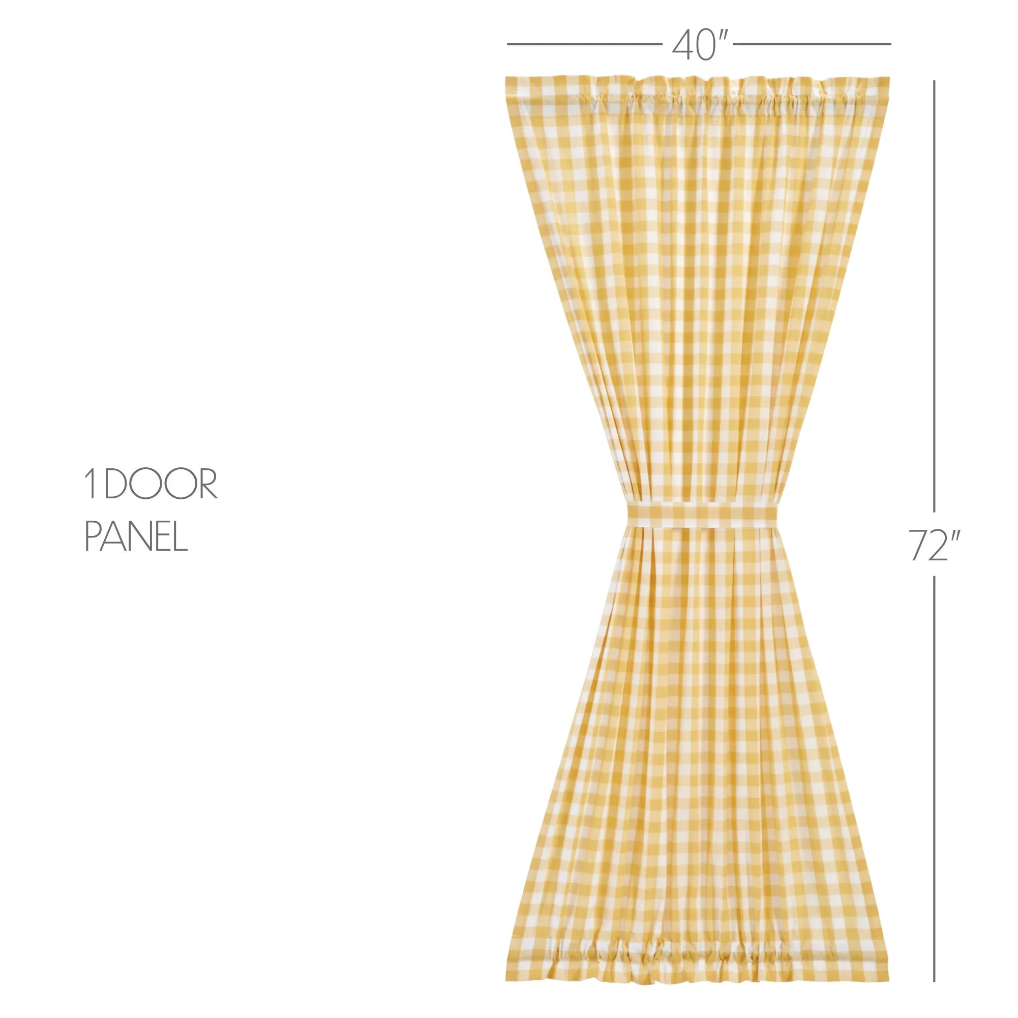 Annie Buffalo Yellow Check Door Panel 72x40