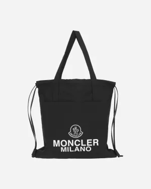 AQ Drawstring Tote Bag Black