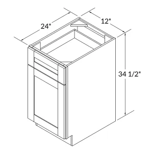 Base Kitchen Cabinet B12 Milan Slate 12 in. width 34.5 in. height 24 in. depth