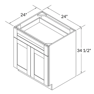 Base Kitchen Cabinet B24 Milan Pearl 24 in. width 34.5 in. height 24 in. depth