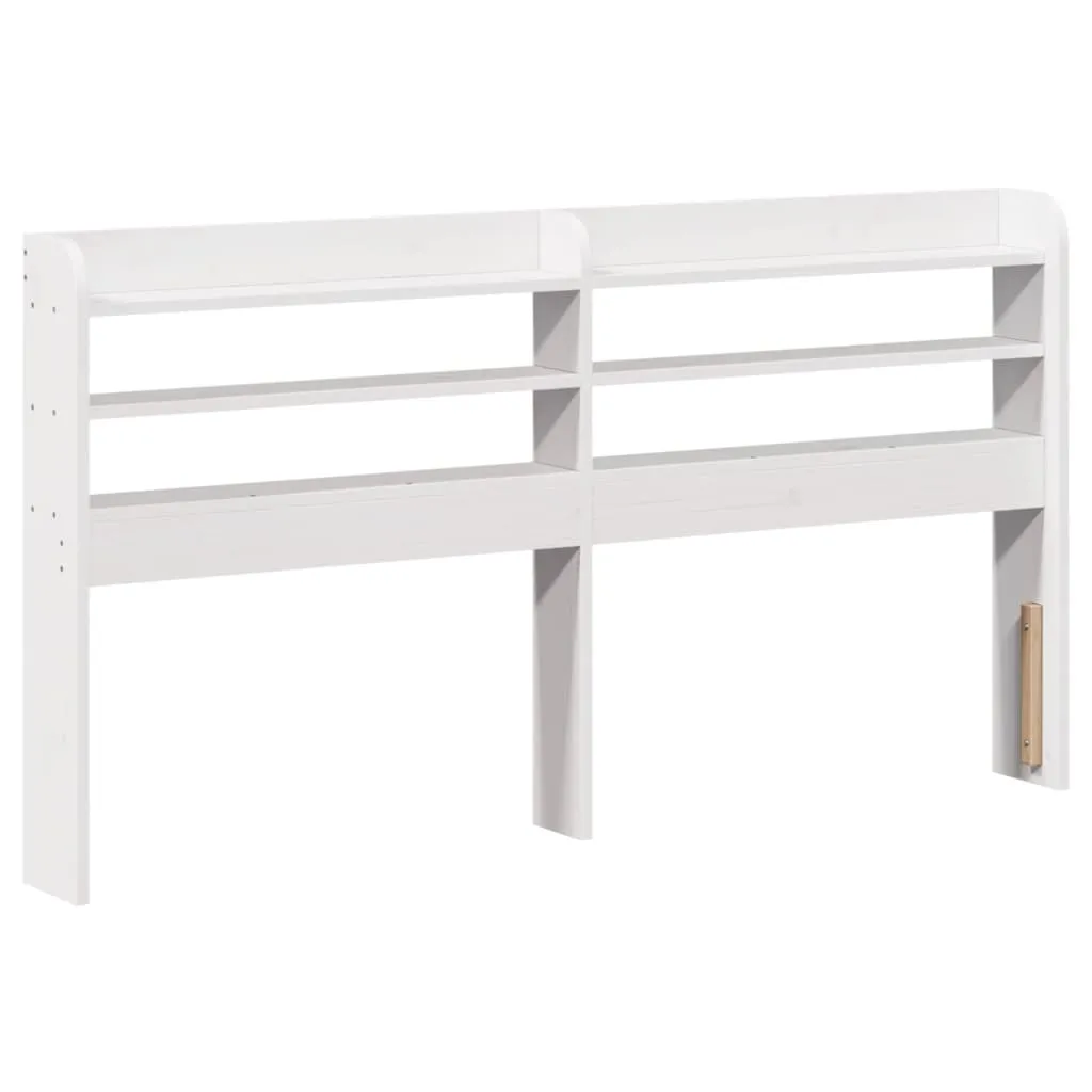 Bed Frame with Headboard without Mattress White 140x190 cm