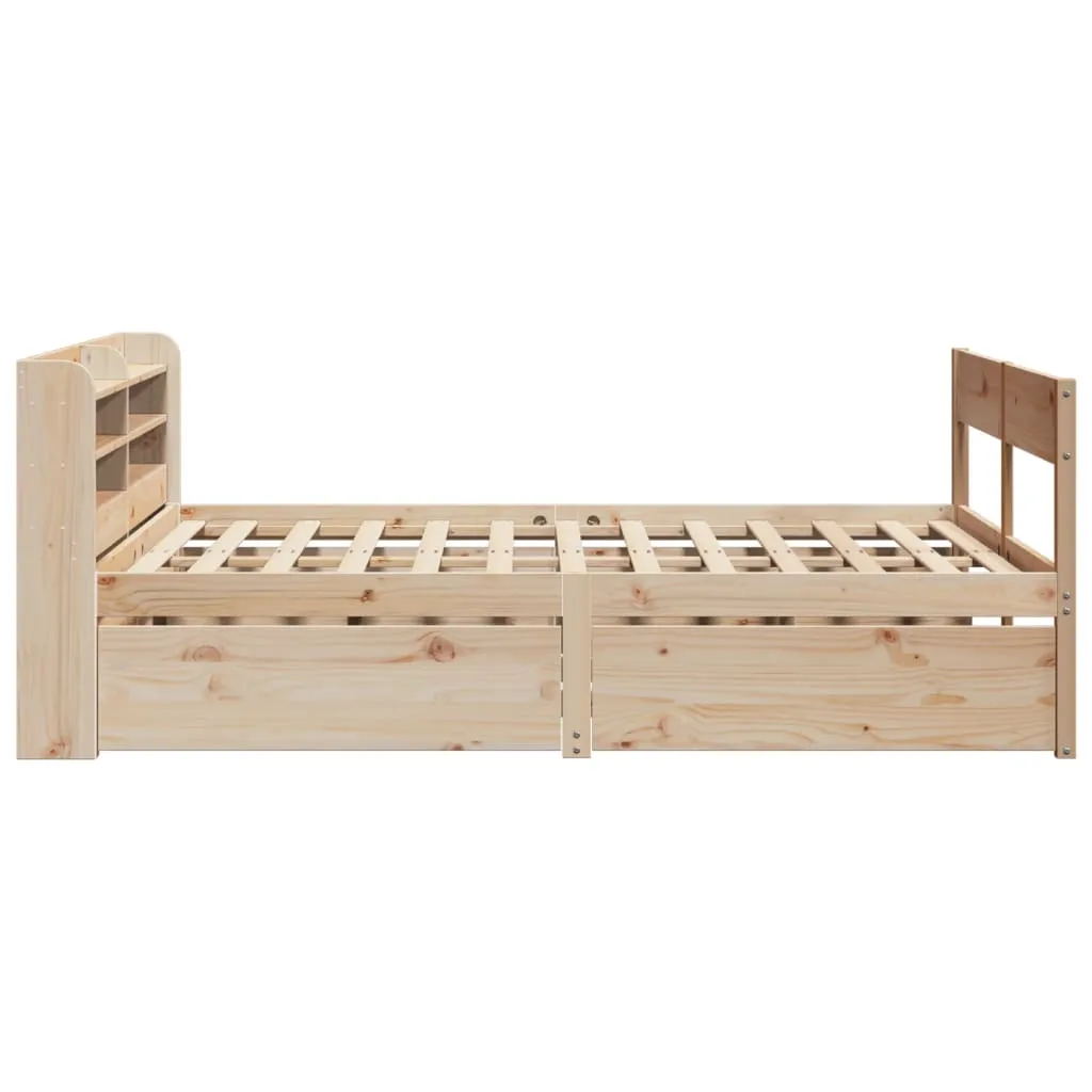 Bed Frame without Mattress 140x200 cm Solid Wood Pine