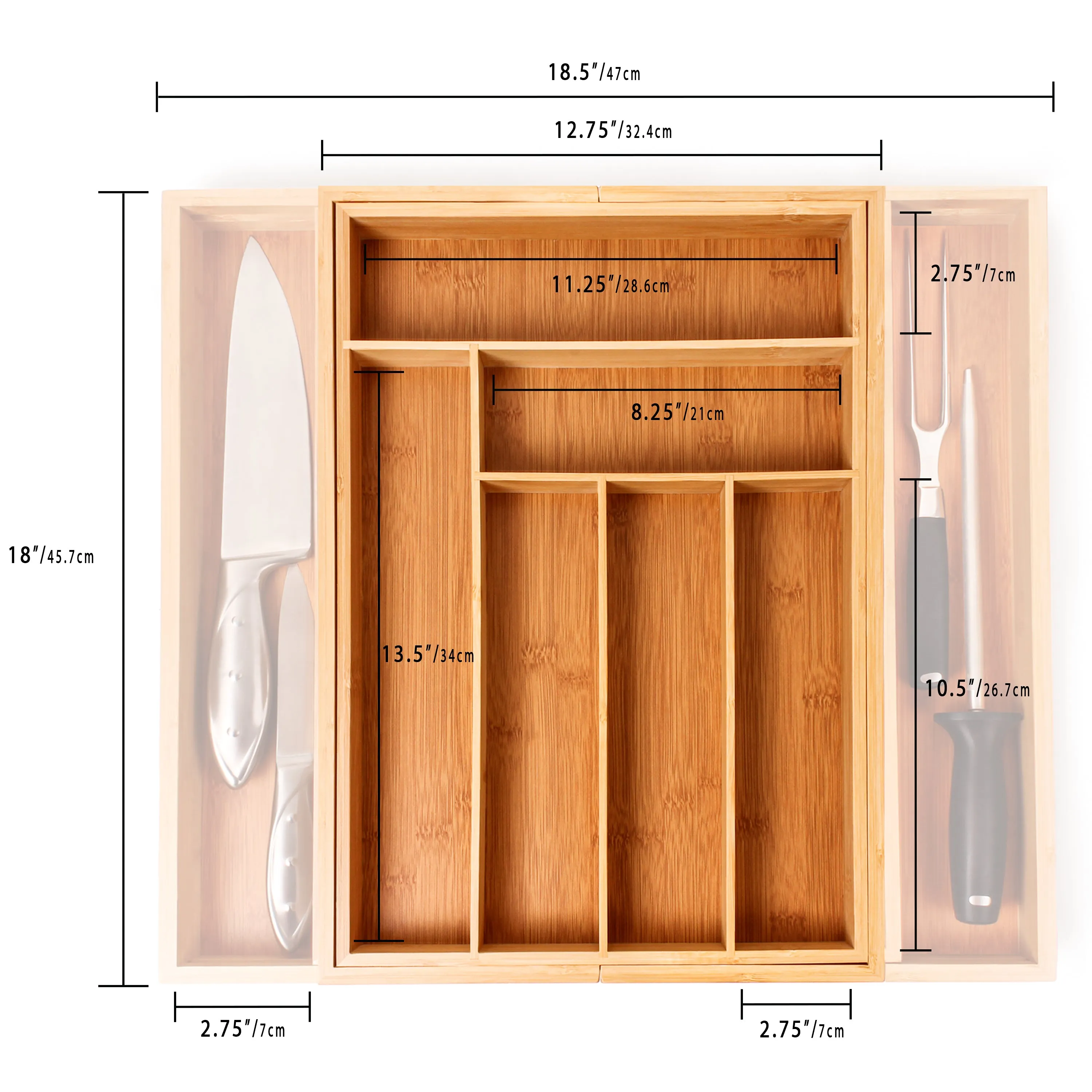 BergHOFF Essentials Flatware Organizer Expanding 8-slot