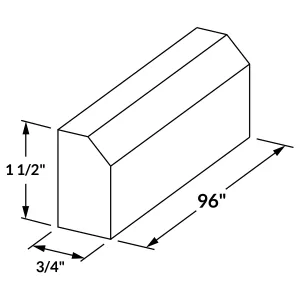 Bevel Light Rail Molding LRM8 Danbury Blue LessCare 0.75 in. width 1.5 in. height 96 in. depth