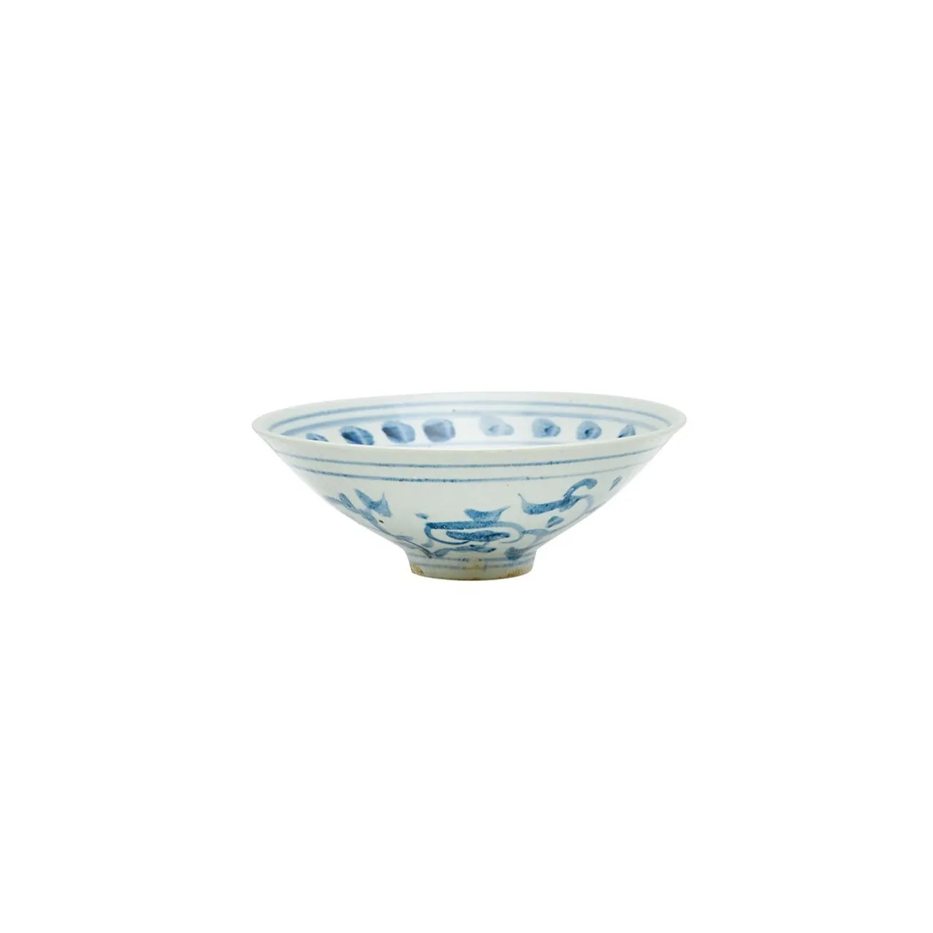 Blue and White Bowl, Lotus Print