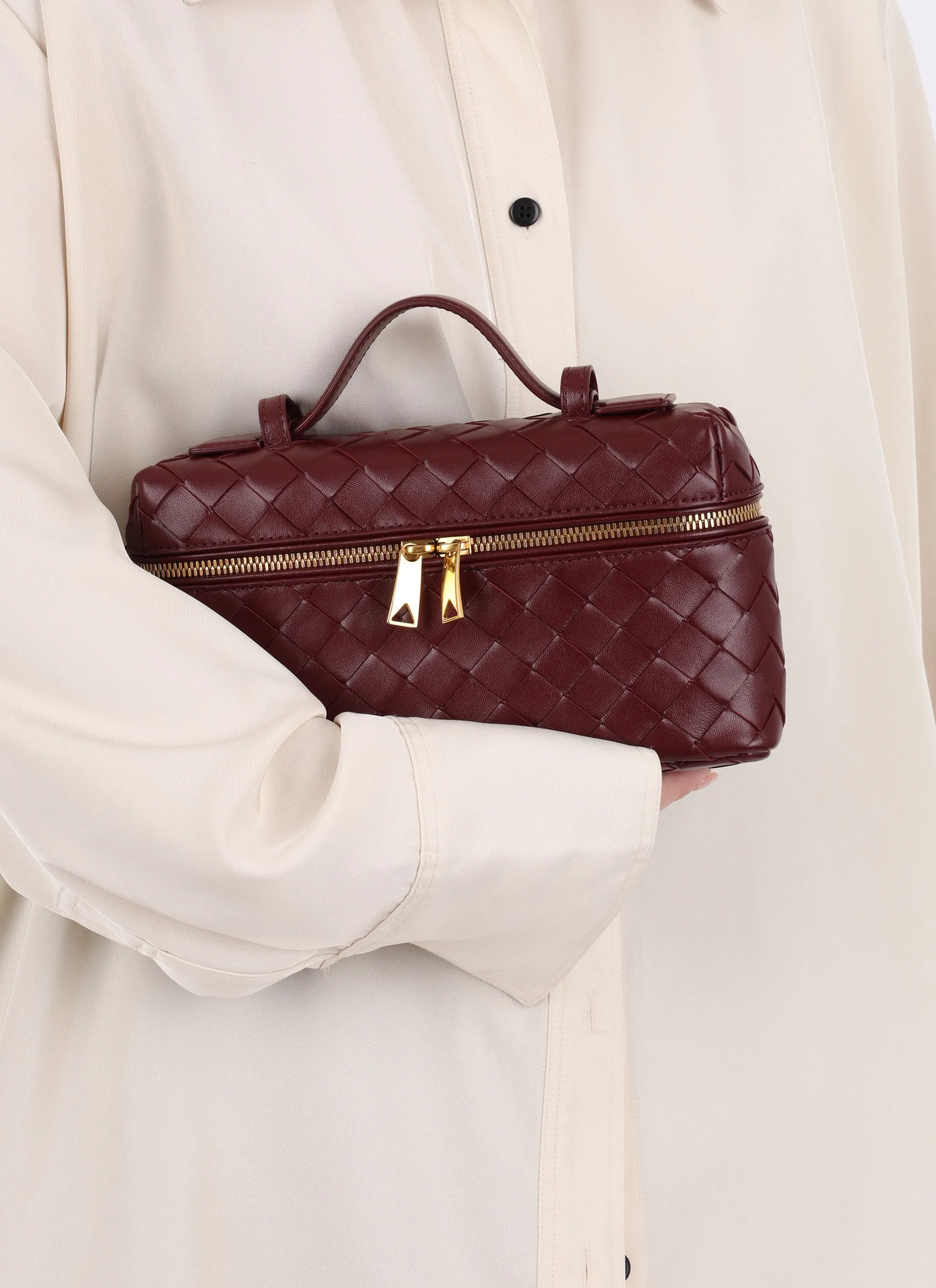 Bottega Veneta Intrecciato Barolo Bang Bang Vanity