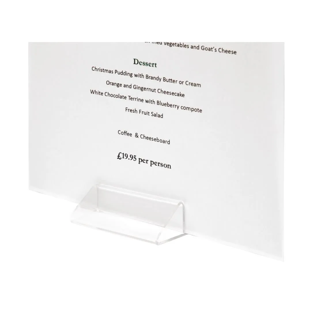 CC442 Acrylic Triangle Menu Holder