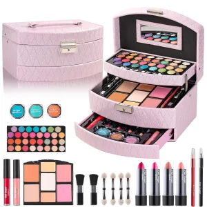 Chic All-in-One Pink Makeup Kit for Teens - Ideal Birthday & Christmas Gift with Real Cosmetics