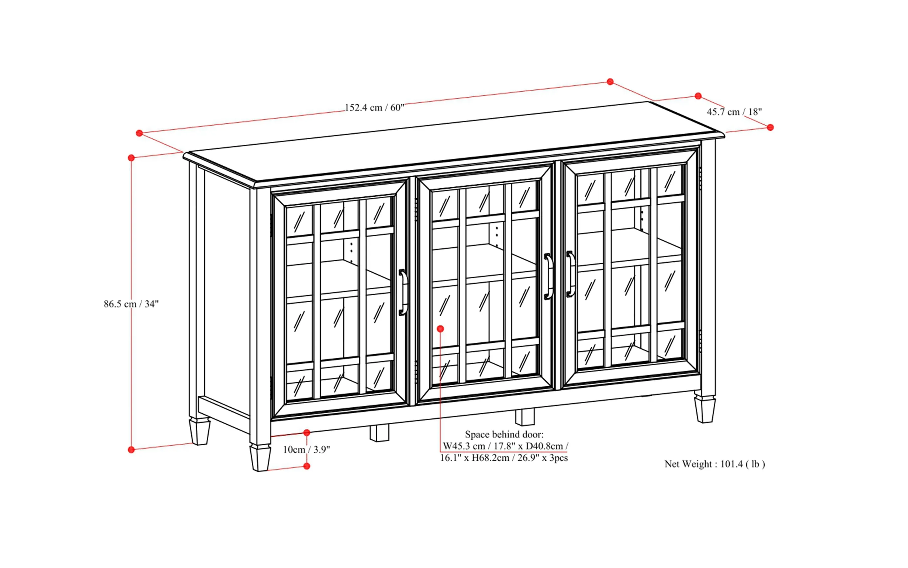 Connaught Wide Storage Cabinet