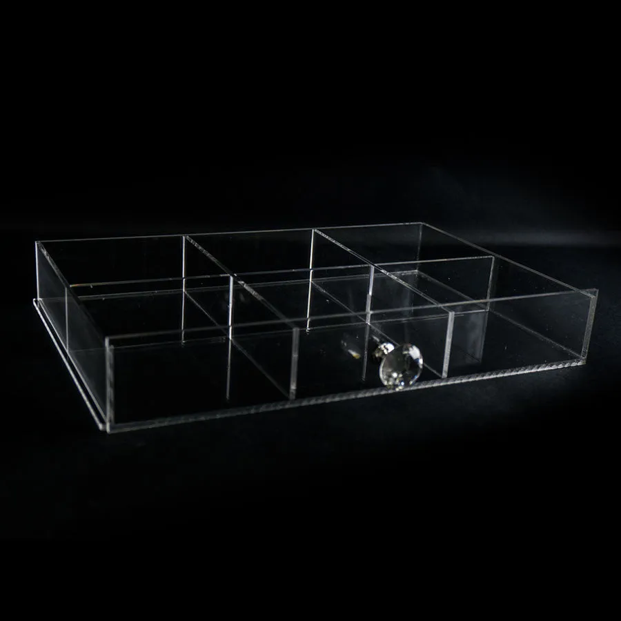 Diamond Collection 5-Tier Acrylic Makeup Organizer with Flip Top