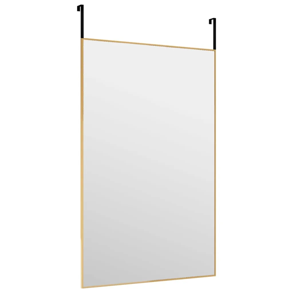 Door Mirror Gold 50x80 cm Glass and Aluminium