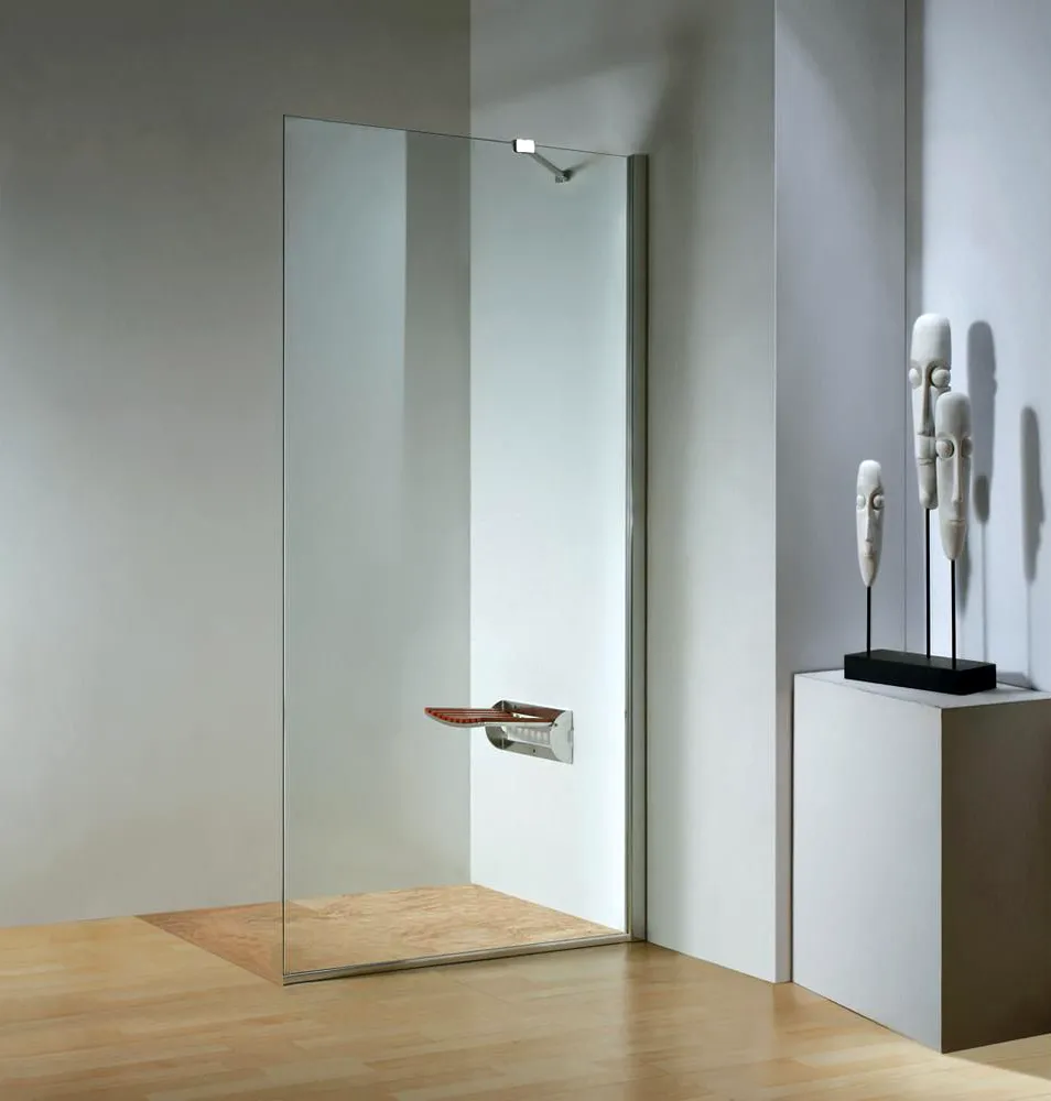 Dreamwerks 32"W x 79"H Frameless Fixed Shower Door in Chrome - Available in Clear or Frosted Glass