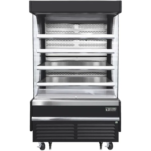 Everest EOMV-48-B-28-T Open Air Merchandiser 4 Shelves 16.8 cu.ft.