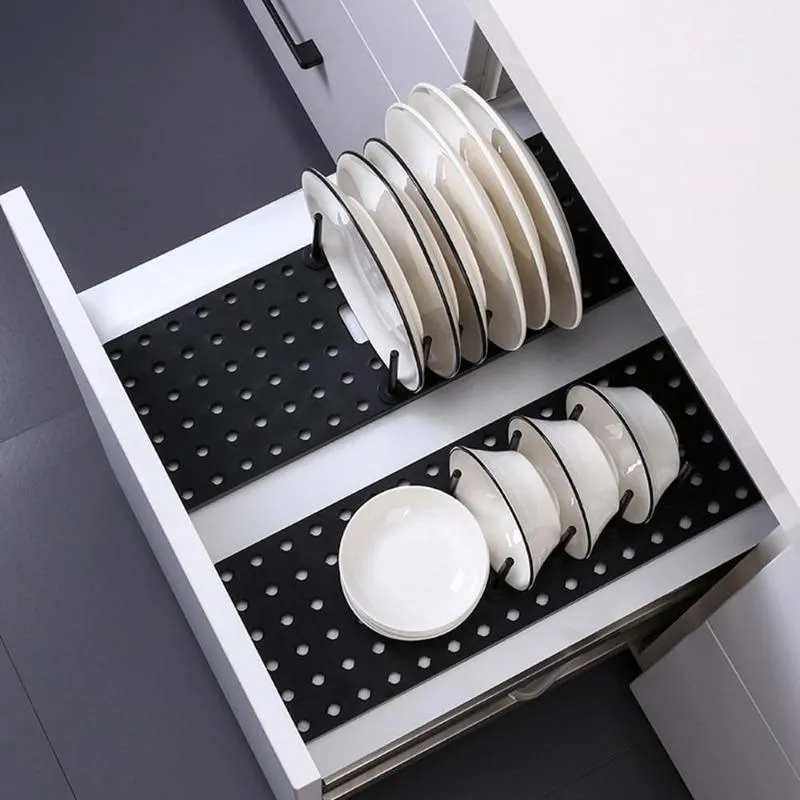 Expandable Kitchen Drawer Organizer Peg Board