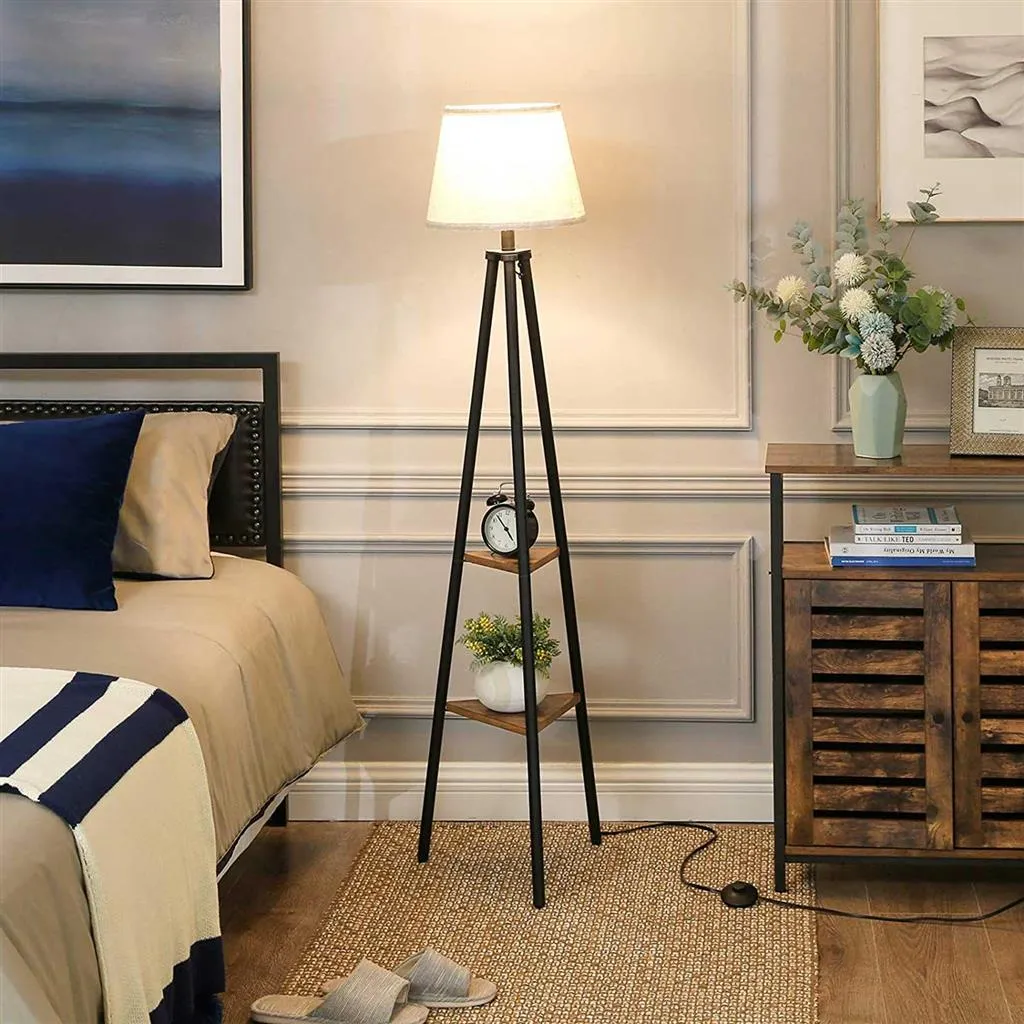 Floor Lamp with Shelves