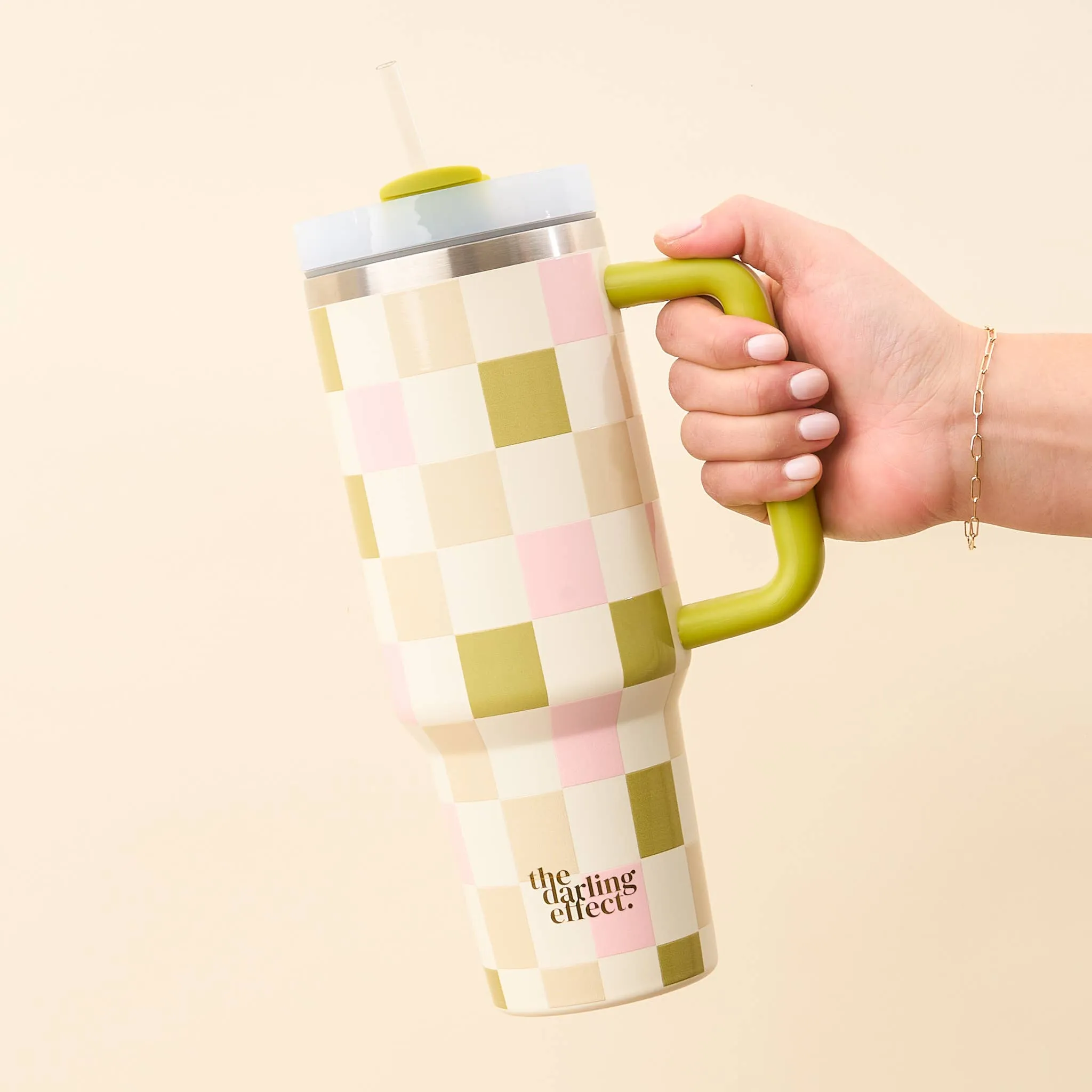 Green Checker Take Me Everywhere Tumbler - 40 oz