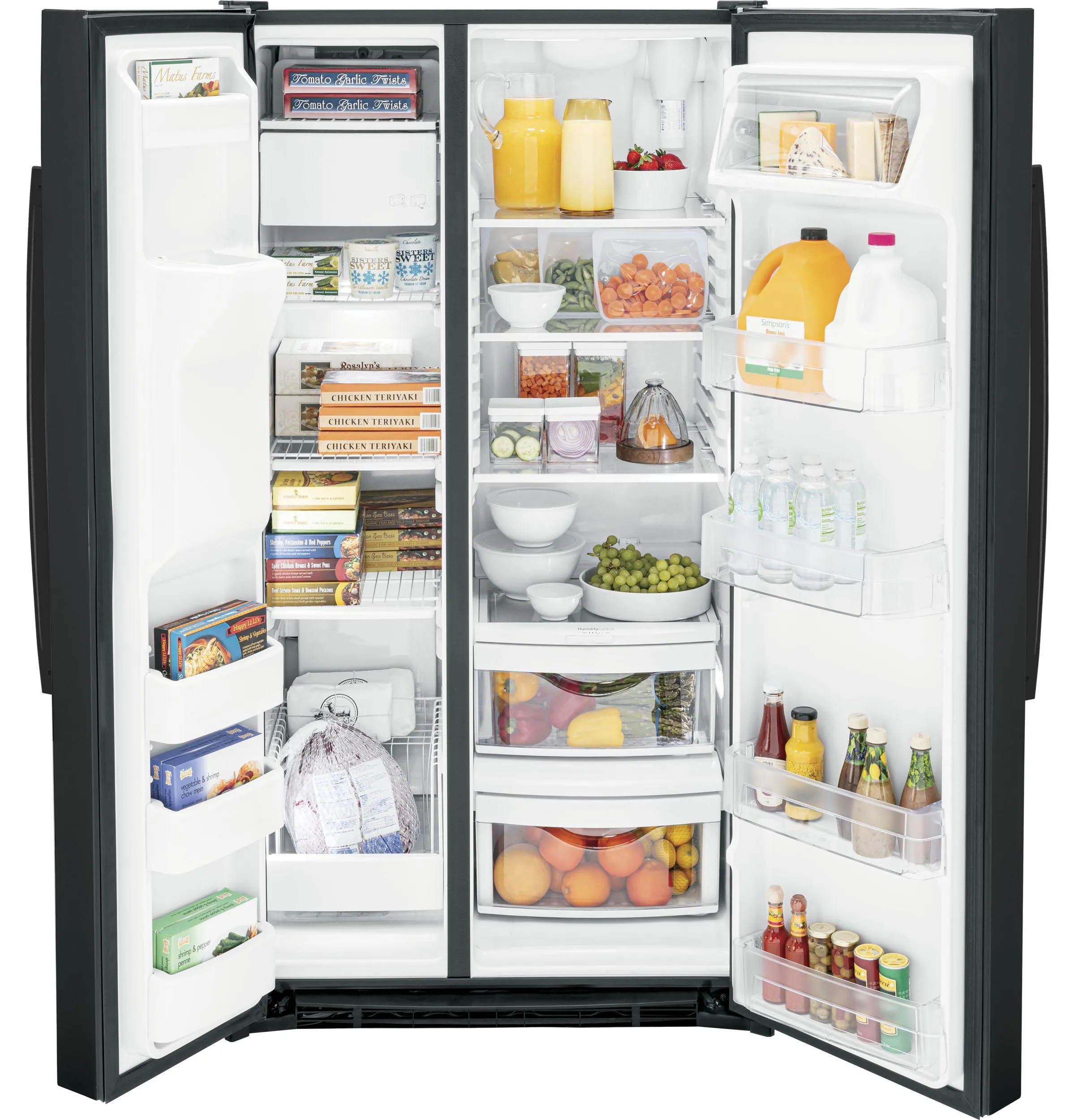 GSE25GGPBB GE® ENERGY STAR® 25.3 Cu. Ft. Side-By-Side Refrigerator