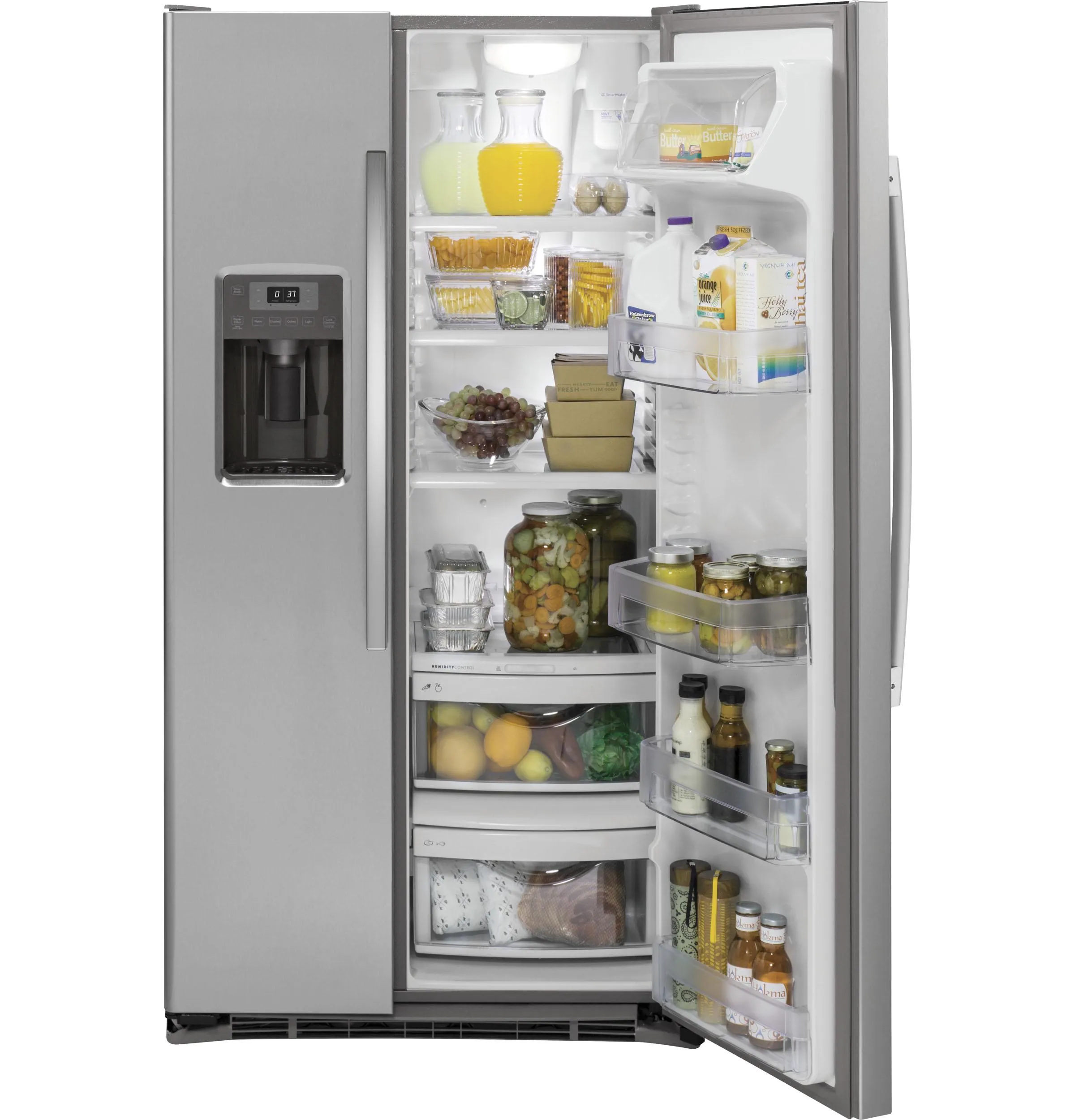 GZS22DSJSS GE® 21.9 Cu. Ft. Counter-Depth Side-By-Side Refrigerator