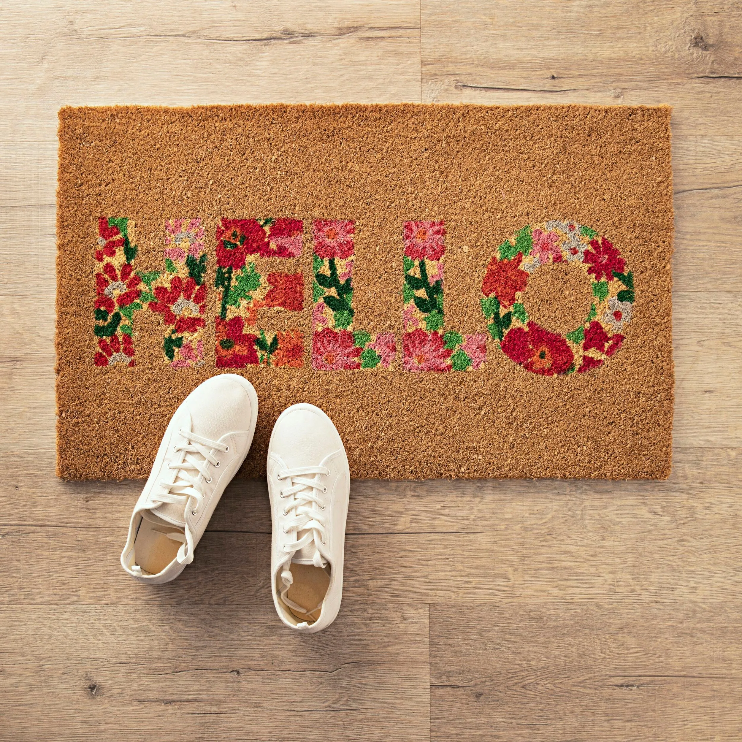 Hello Flower Door Mat 45x75cm