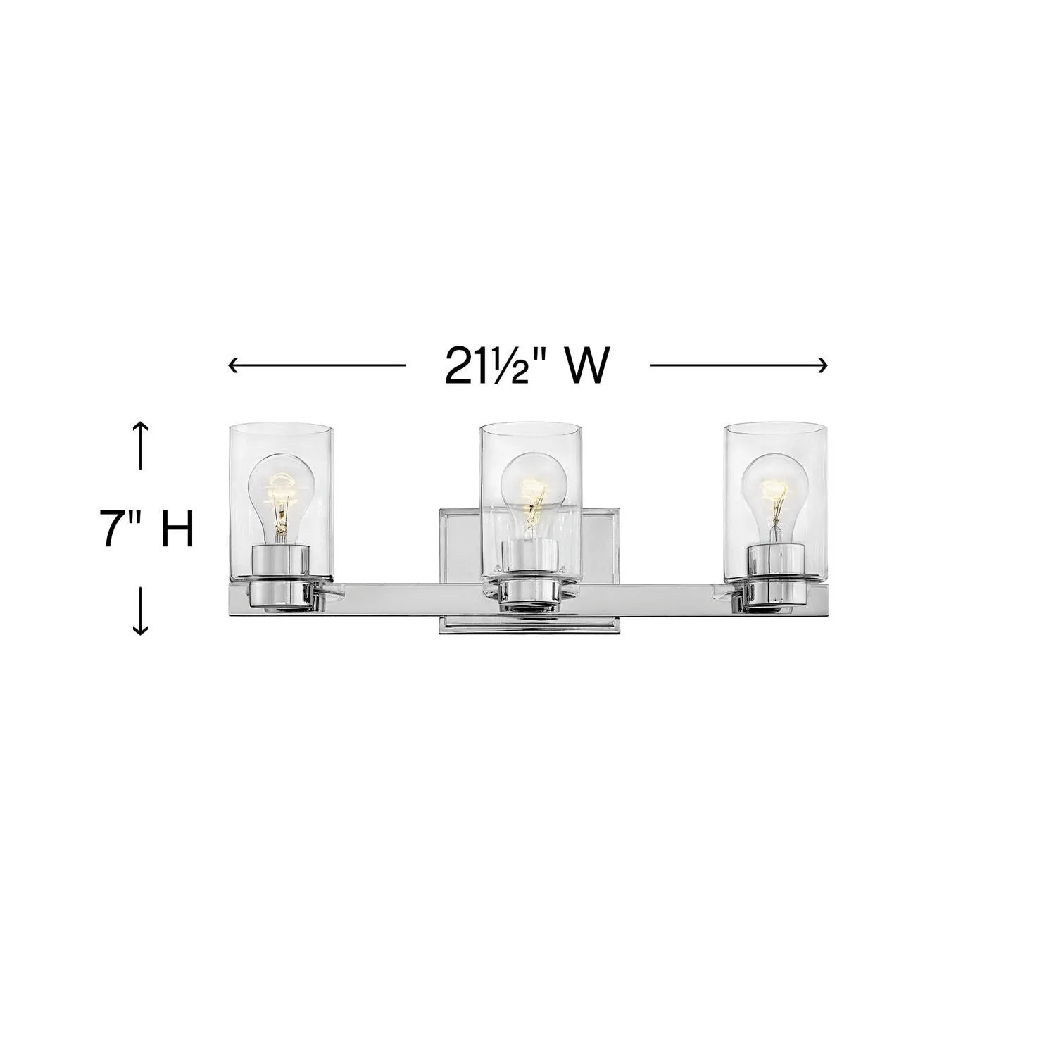 HINKLEY MILEY Three Light Vanity 5053