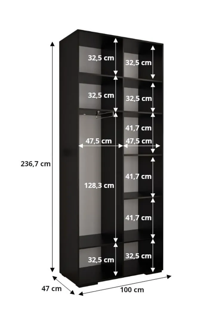 Inova II Hinged Door Wardrobe 200cm