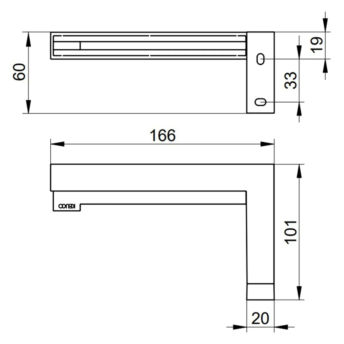 Keuco Edition 90 Square Toilet Paper Holder in Chrome