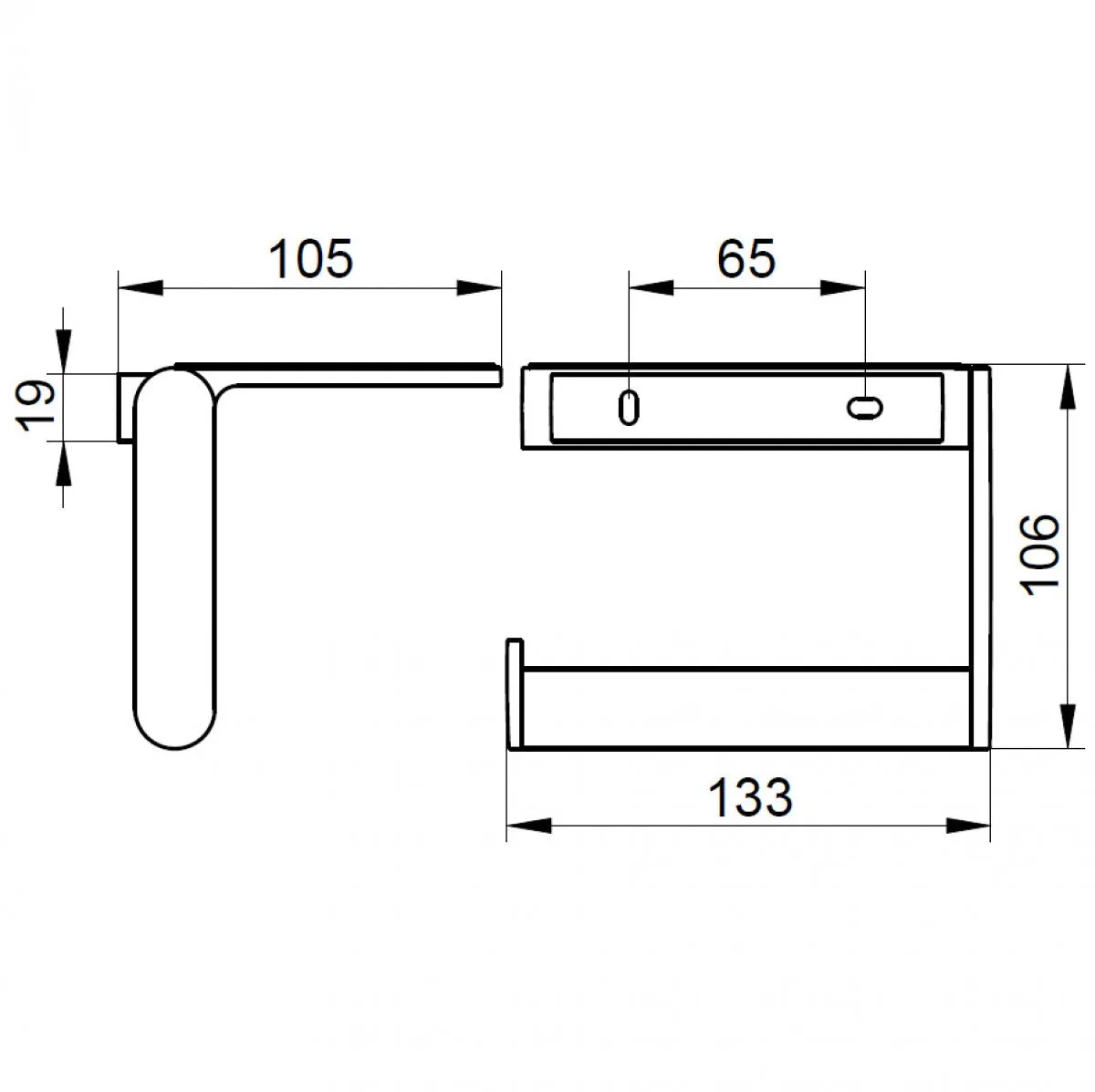 Keuco Plan Toilet Paper Holder With Shelf