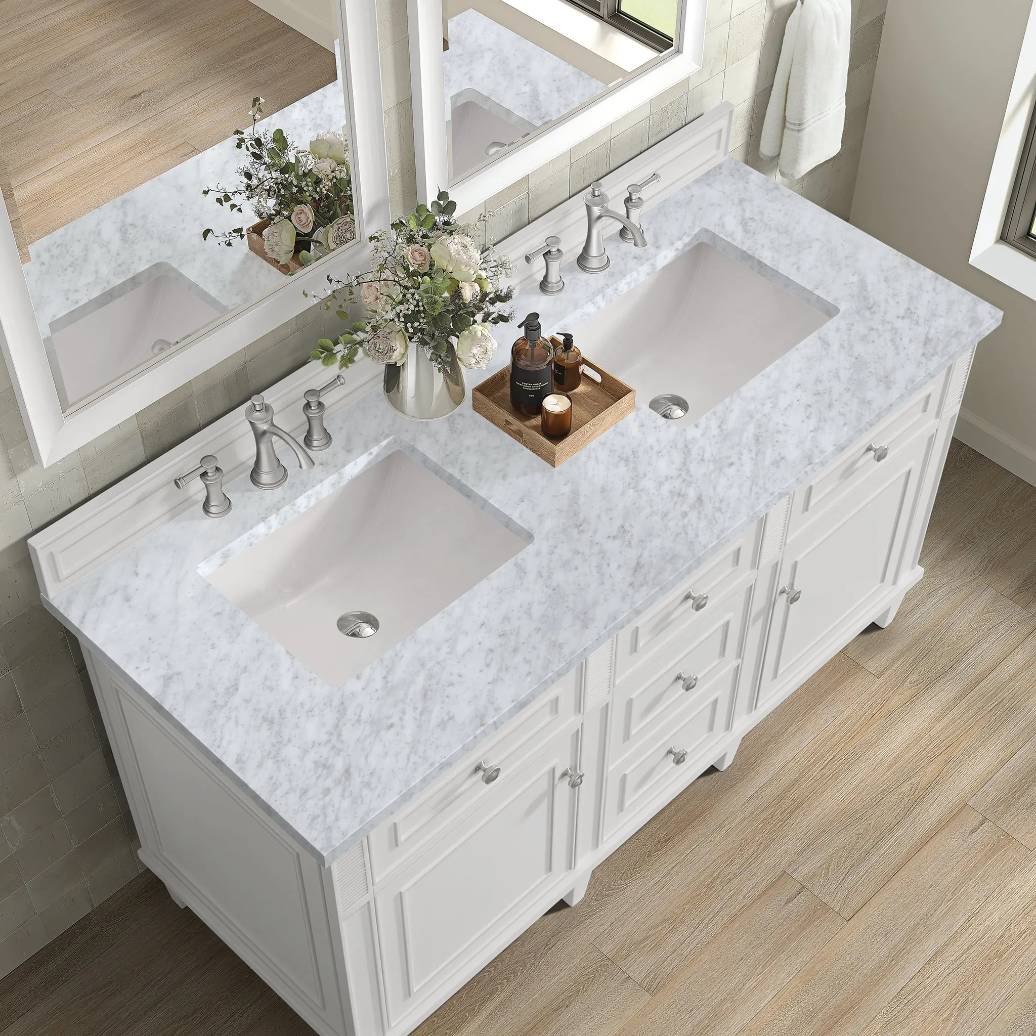 Lorelai 60" Double Vanity in Bright White