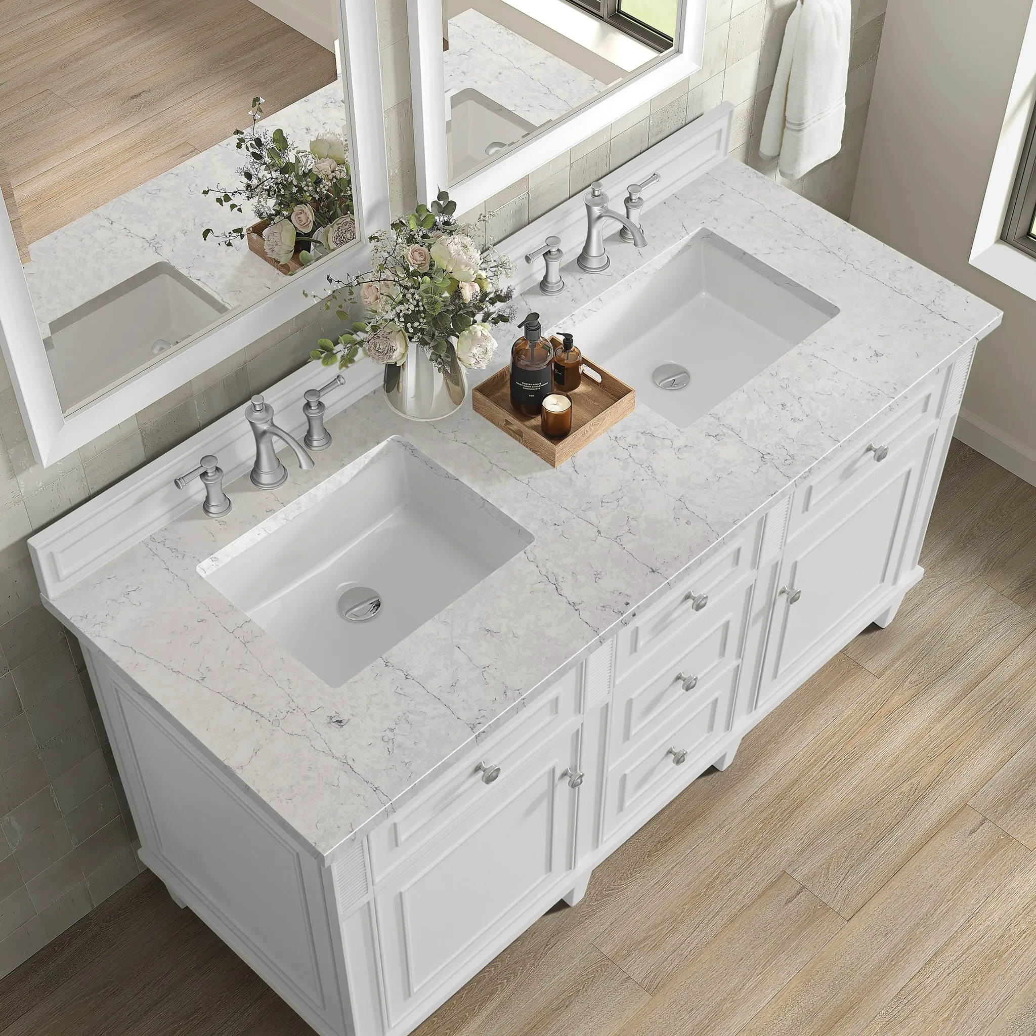 Lorelai 60" Double Vanity in Bright White