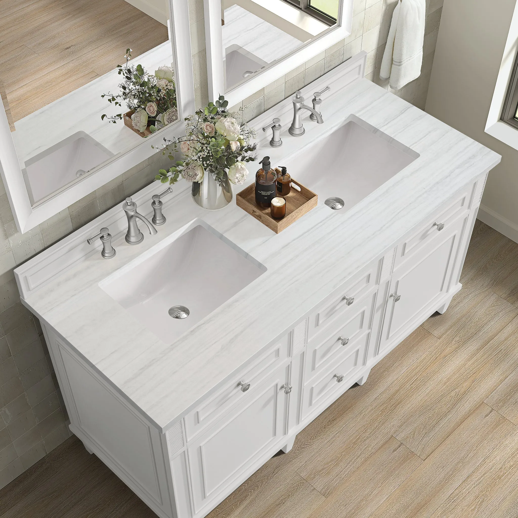 Lorelai 60" Double Vanity in Bright White