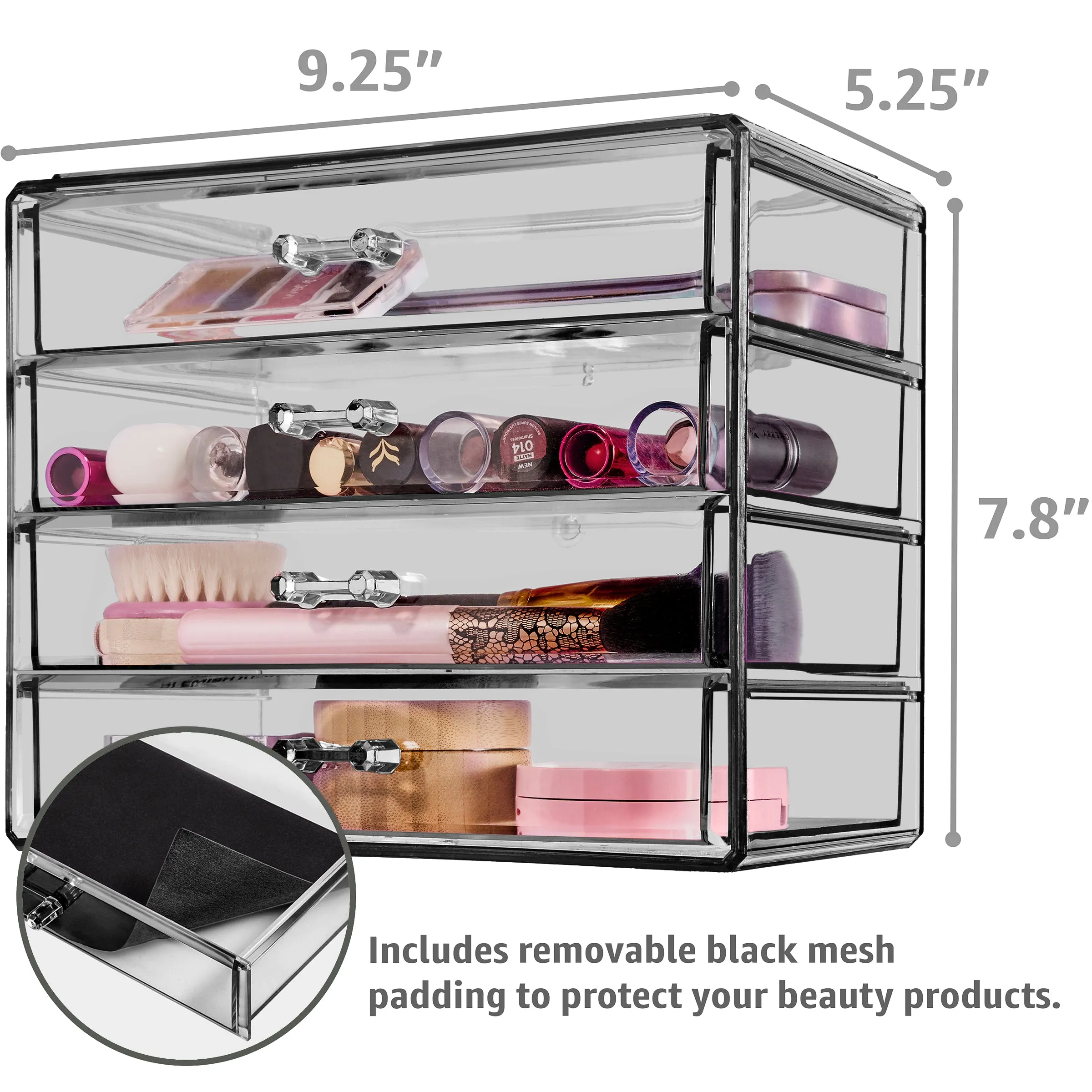 Makeup Organizer Case (4 Drawers)