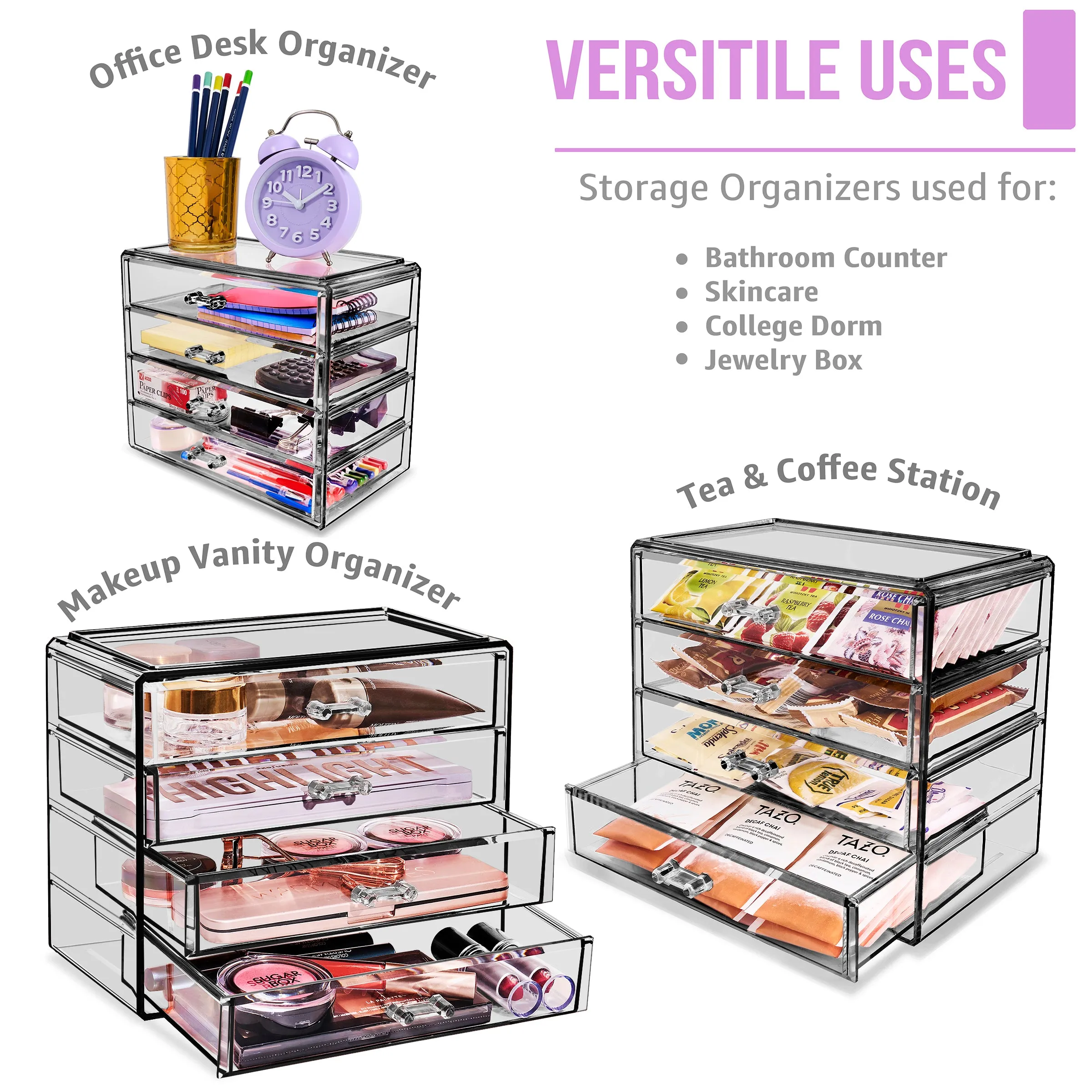 Makeup Organizer Case (4 Drawers)