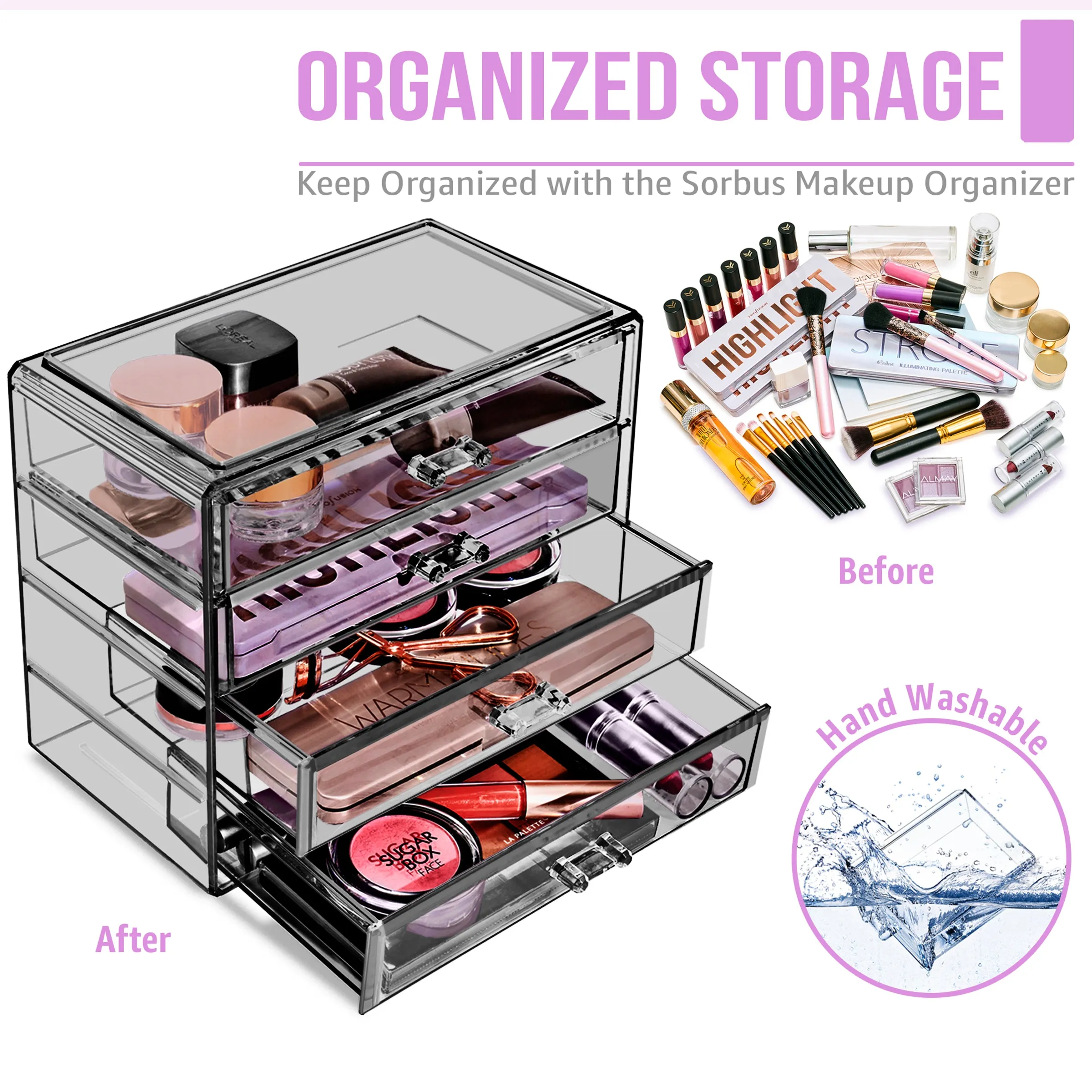 Makeup Organizer Case (4 Drawers)