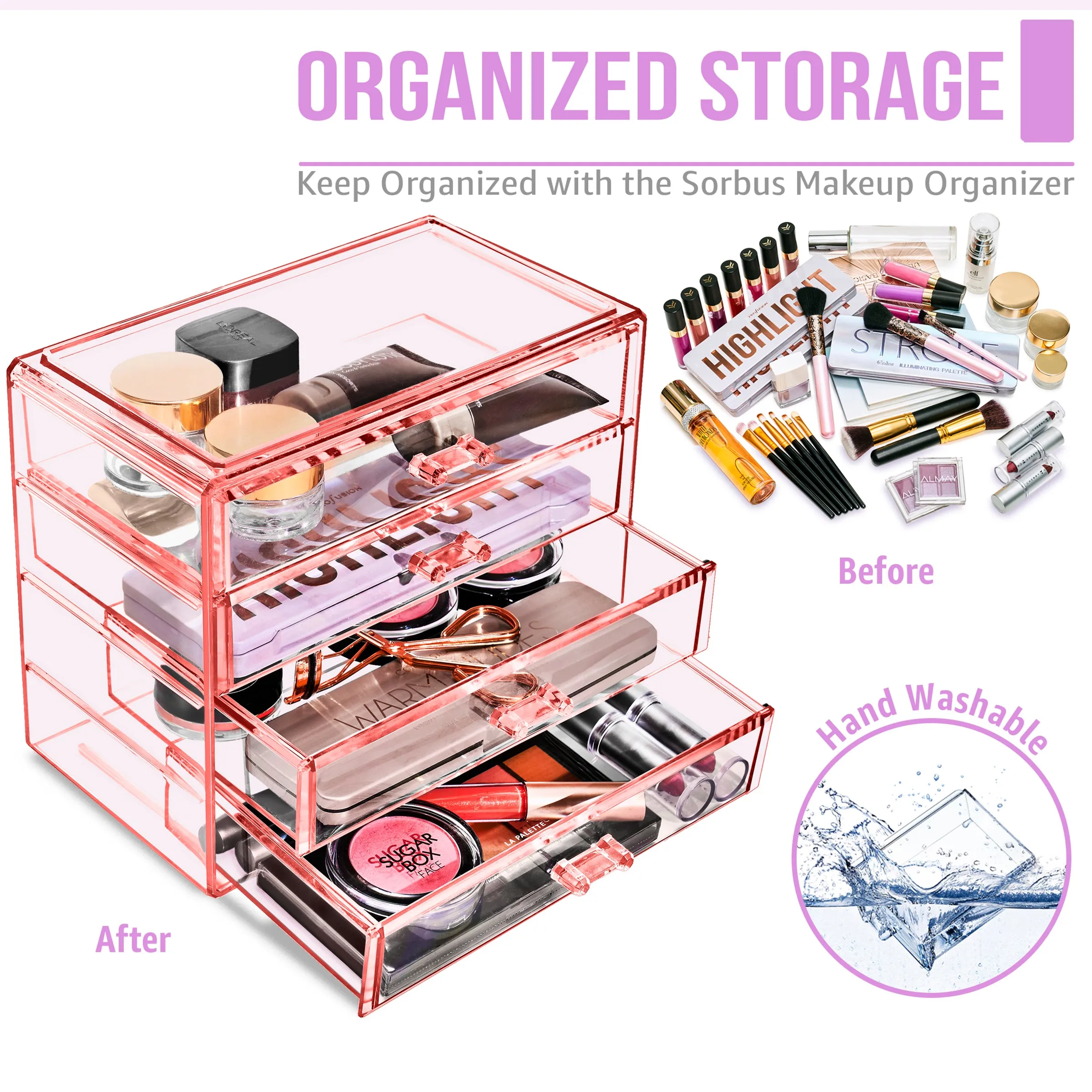 Makeup Organizer Case (4 Drawers)